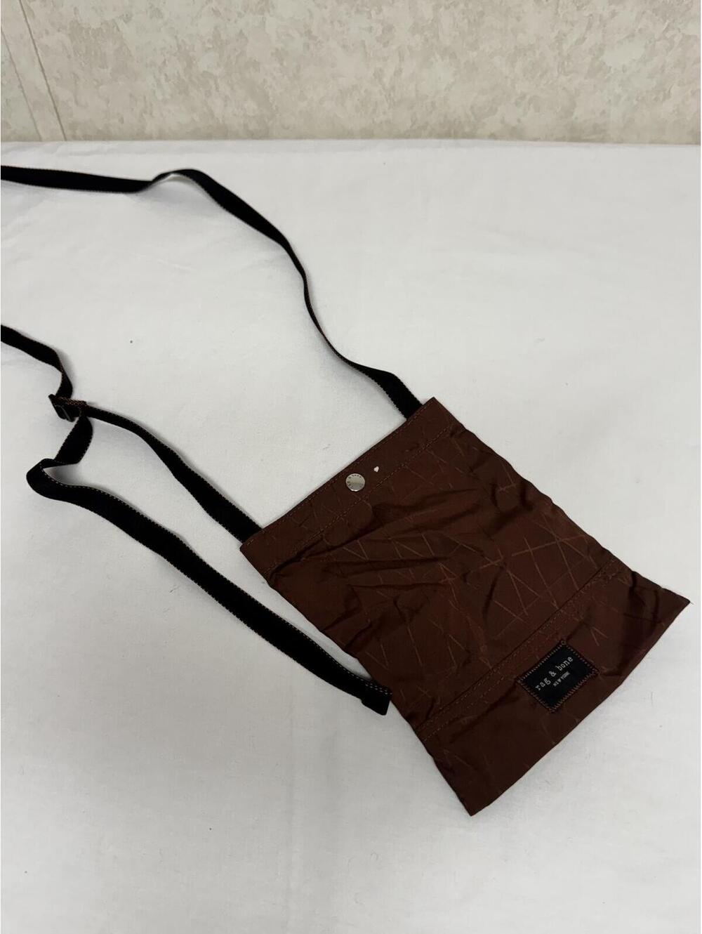 rag & bone New York Brown Nylon Mini Crossbody Pouch Bag